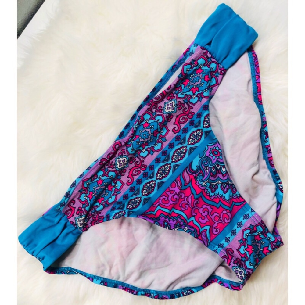 Beach Dive Bold Print Bikini Bottoms✨Size 14!